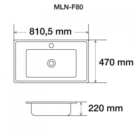 Раковина ASB-Woodline MELANA 800-F80 17894
